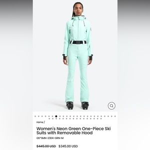 Mint green ski jumpsuit